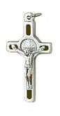 Prívesok: benediktínsky krížik, kovový - hnedý