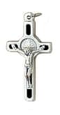 Prívesok: benediktínsky krížik, kovový - čierny