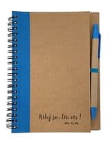 Zápisník s perom: Neboj sa - modrý