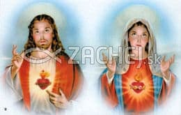 Magnetka: Božské Srdce Ježišovo a  Nepoškvrnené Srdce Panny Márie