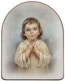 Obraz na dreve: modliace sa dieťa (25x20)
