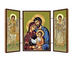 Triptych: Svätá rodina, drevený (4)