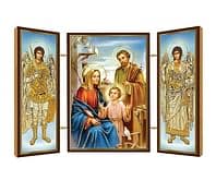 Triptych: Svätá rodina, drevený