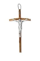 Kríž: olivové drevo a kovový korpus - menší