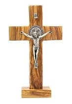 Kríž: benediktínsky, drevený, na postavenie - bledý