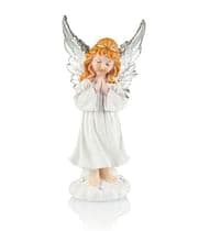 Anjel: so zopätými rukami - biely, 26 cm