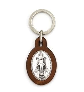 Kľúčenka: Panna Mária Zázračná medaila, kožená