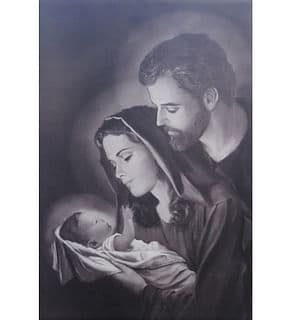 Obraz na plátne: Svätá rodina - šedý (60x40)