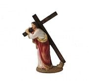 Soška: Pán Ježiš s krížom - 14 cm