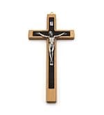 Kríž: s čiernym detailom, drevený - 20 cm
