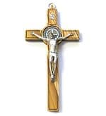 Kríž: benediktínsky, olivové drevo - svetlý