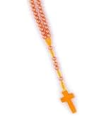 Ruženec: plastový s perleťovým povlakom - oranžový