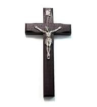 Kríž: drevený - bordový, 16 cm