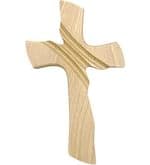 Kríž: drevený, mašľový, bez korpusu - bledý (30x18)