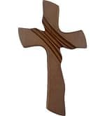 Kríž: drevený, mašľový, bez korpusu - hnedý (30x18)