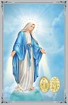 Obrázok smútočný: Panna Mária Zázračná medaila (s ornamentom)