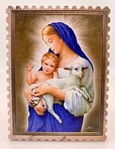 Magnetka: Panna Mária s dieťaťom - drevená