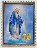 Magnetka: Panna Mária Zázračná medaila - drevená