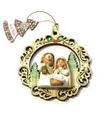 Vianočná ozdoba: Svätá rodina - v kruhu s ornamentmi