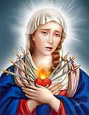 Obraz na plátne: Panna Mária Sedembolestná (30x20)