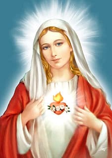 Obraz na plátne: Nepoškvrnené Srdce Panny Márie (40x30)