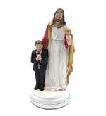 Soška: Pán Ježiš s chlapcom - 14 cm