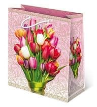 Darčeková taška: tulipány - farebná