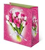 Darčeková taška: tulipány - ružová