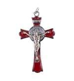 Prívesok: benediktínsky krížik, červený