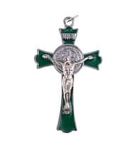 Prívesok: benediktínsky krížik, zelený