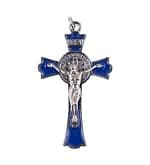 Prívesok: benediktínsky krížik, modrý