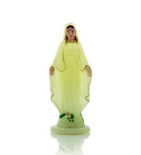 Soška: Panna Mária Zázračná medaila - fosforová, 10 cm