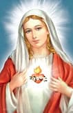 Obrázok: Srdce Panny Márie s modlitbou - laminovaný