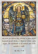 Obrázok: svätý Michal Archanjel, s modlitbou