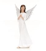 Anjel: s rukami na hrudi - biely, 30 cm