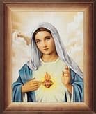 Obraz v ráme: Nepoškvrnené Srdce Panny Márie (57 x 47)