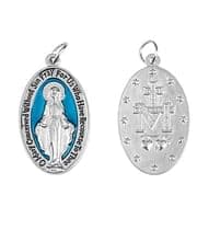 Medailón: Panna Mária Zázračná medaila - s modrým detailom