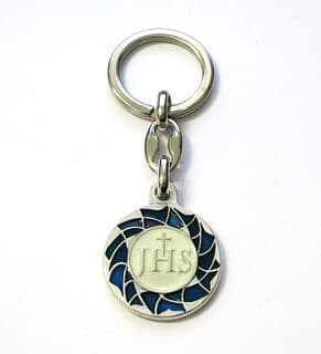 Kľúčenka: s motívom JHS, kovová - modrá