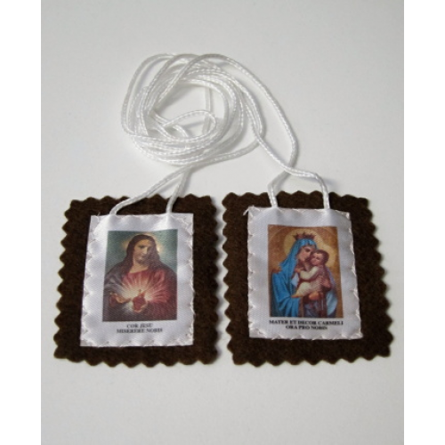 Škapuliar: plátený (Art.1215) - na šnúrke | 1,46 € - obrázok Škapuliar: plátený (Art.1215) - na šnúrke