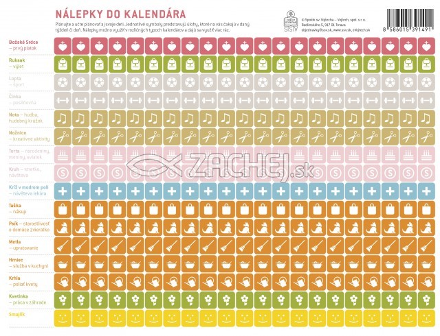 Nálepky do rodinného kalendára | 0,97 € - obrázok Nálepky do rodinného kalendára