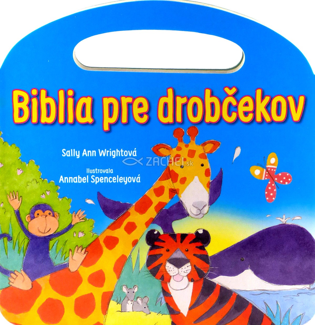 Biblia pre drobčekov - modrá (s uškom) - leporelo | Sally Ann Wrightová | 5,34 € - obrázok Biblia pre drobčekov - modrá (s uškom) - leporelo