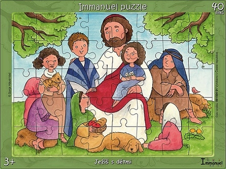 Puzzle - Ježíš s dětmi | 6,31 € - obrázok Puzzle - Ježíš s dětmi