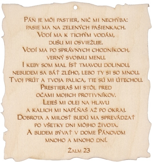 Citát na dreve: Pán je môj pastier... | 3,78 € - obrázok Citát na dreve: Pán je môj pastier...