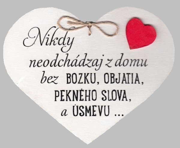 Drevené srdce: Nikdy neodchádzaj... | 5,53 € - obrázok Drevené srdce: Nikdy neodchádzaj...