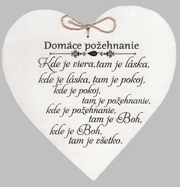 Drevené srdce: Domáce požehnanie | 7,76 € - obrázok Drevené srdce: Domáce požehnanie