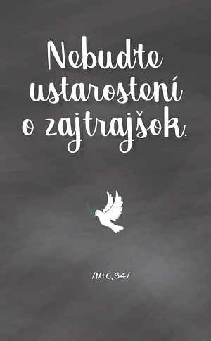 Magnetka: Nebuďte ustarostení..! (Mt 6,34) | 1,36 € - obrázok Magnetka: Nebuďte ustarostení..! (Mt 6,34)