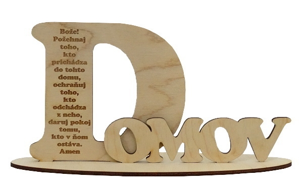 Citát na dreve: Bože požehnaj... (DOMOV 3D) | 8,73 € - obrázok Citát na dreve: Bože požehnaj... (DOMOV 3D)