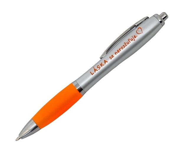 Pero s citátom: LÁSKA sa nerozčuľuje - oranžové | 0,97 € - obrázok Pero s citátom: LÁSKA sa nerozčuľuje - oranžové