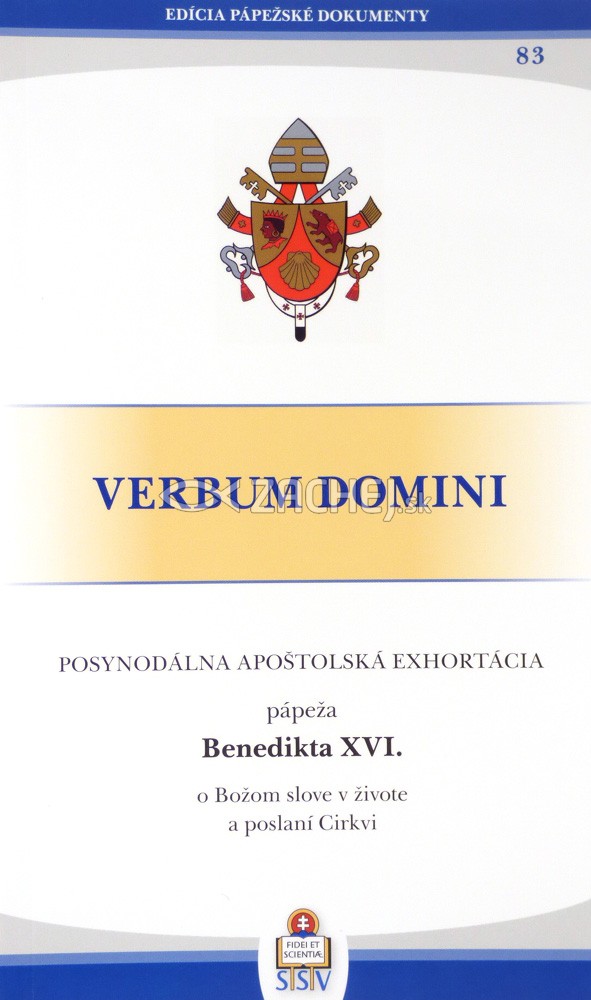 Verbum Domini - Pápežske dokumenty č.83, Posynodálna apoštolská exhortácia pápeža Benedikta XVI. o Božom slove v živote a poslaní Cirkvi | Joseph Ratzinger | 4,00 € - obrázok Verbum Domini - Pápežske dokumenty č.83, Posynodálna apoštolská exhortácia pápeža Benedikta XVI. o Božom slove v živote a poslaní Cirkvi